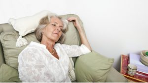 Older woman with senior sleeping issues